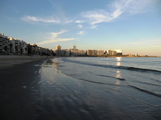 Sunset on Montevideo Beach